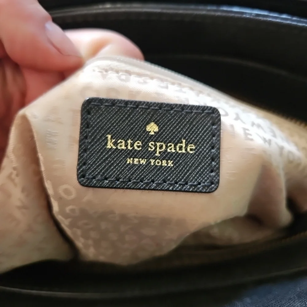 Kate Spade New York Pink Black Laurel Way Reese Stylish Structured Satchel Bag